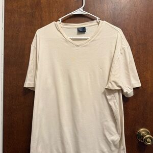 Polo by Ralph Lauren Men's Beige V-Neck Tee